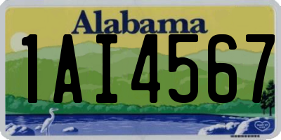 AL license plate 1AI4567