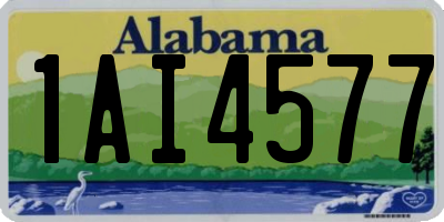 AL license plate 1AI4577