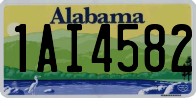 AL license plate 1AI4582