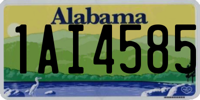 AL license plate 1AI4585