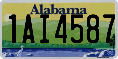 AL license plate 1AI4587