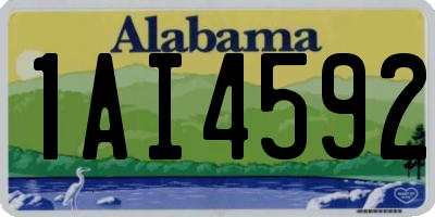AL license plate 1AI4592