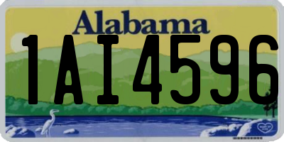AL license plate 1AI4596