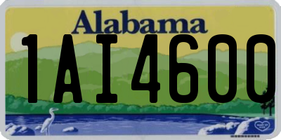 AL license plate 1AI4600