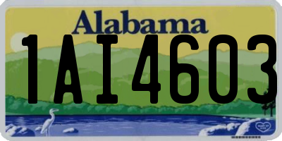 AL license plate 1AI4603