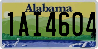AL license plate 1AI4604