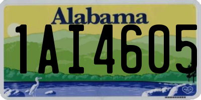 AL license plate 1AI4605