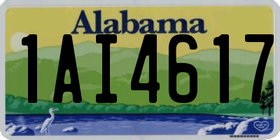 AL license plate 1AI4617