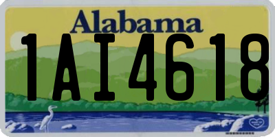 AL license plate 1AI4618