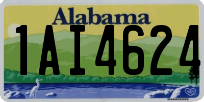 AL license plate 1AI4624
