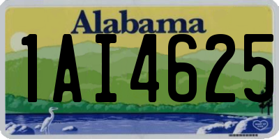 AL license plate 1AI4625