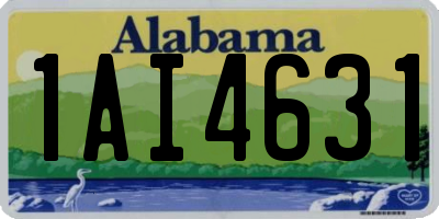 AL license plate 1AI4631