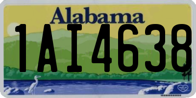 AL license plate 1AI4638