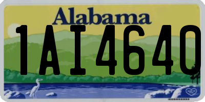 AL license plate 1AI4640
