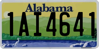 AL license plate 1AI4641