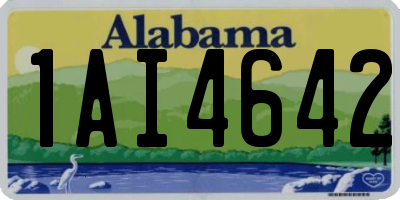 AL license plate 1AI4642