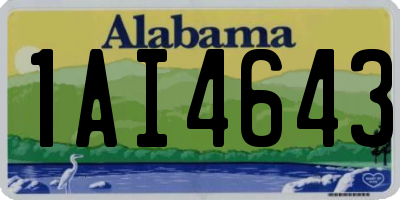 AL license plate 1AI4643