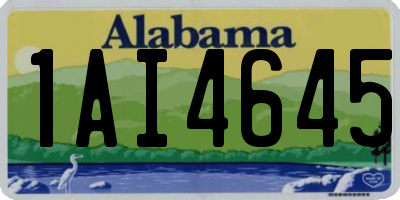 AL license plate 1AI4645