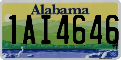 AL license plate 1AI4646