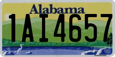 AL license plate 1AI4657