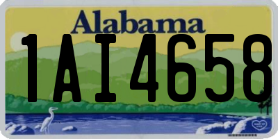 AL license plate 1AI4658