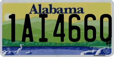 AL license plate 1AI4660
