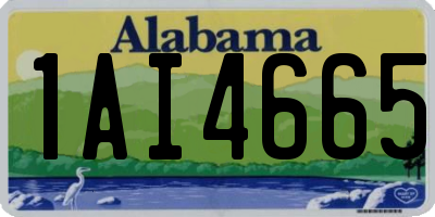 AL license plate 1AI4665