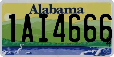AL license plate 1AI4666