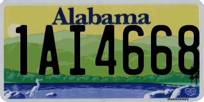 AL license plate 1AI4668