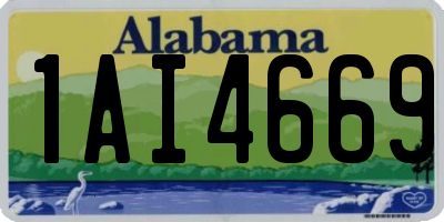 AL license plate 1AI4669