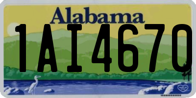 AL license plate 1AI4670