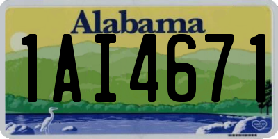 AL license plate 1AI4671