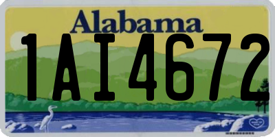 AL license plate 1AI4672