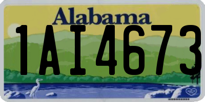AL license plate 1AI4673