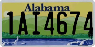 AL license plate 1AI4674