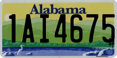 AL license plate 1AI4675