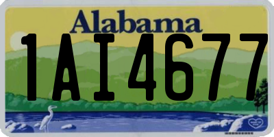 AL license plate 1AI4677