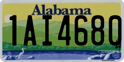 AL license plate 1AI4680