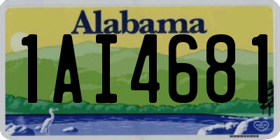 AL license plate 1AI4681