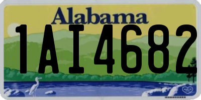 AL license plate 1AI4682