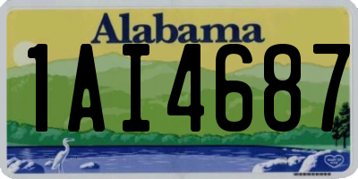 AL license plate 1AI4687