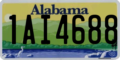 AL license plate 1AI4688