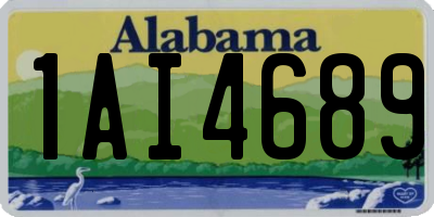 AL license plate 1AI4689