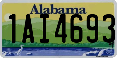 AL license plate 1AI4693