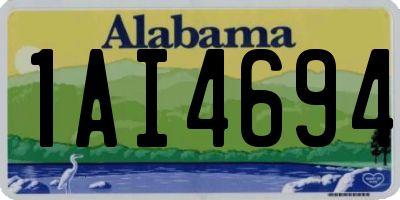AL license plate 1AI4694