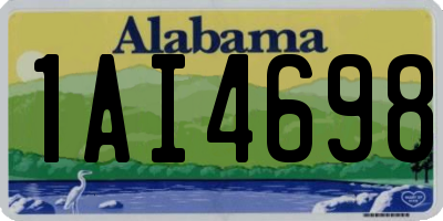 AL license plate 1AI4698