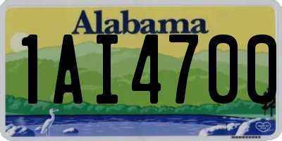 AL license plate 1AI4700