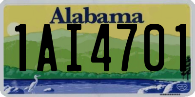 AL license plate 1AI4701