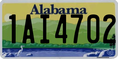 AL license plate 1AI4702