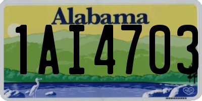 AL license plate 1AI4703